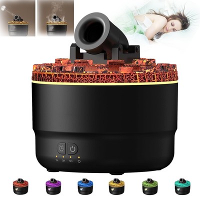 Battery Aroma Diffuser Convenient Home Bedroom Colorful Flame Ambience Light Lar