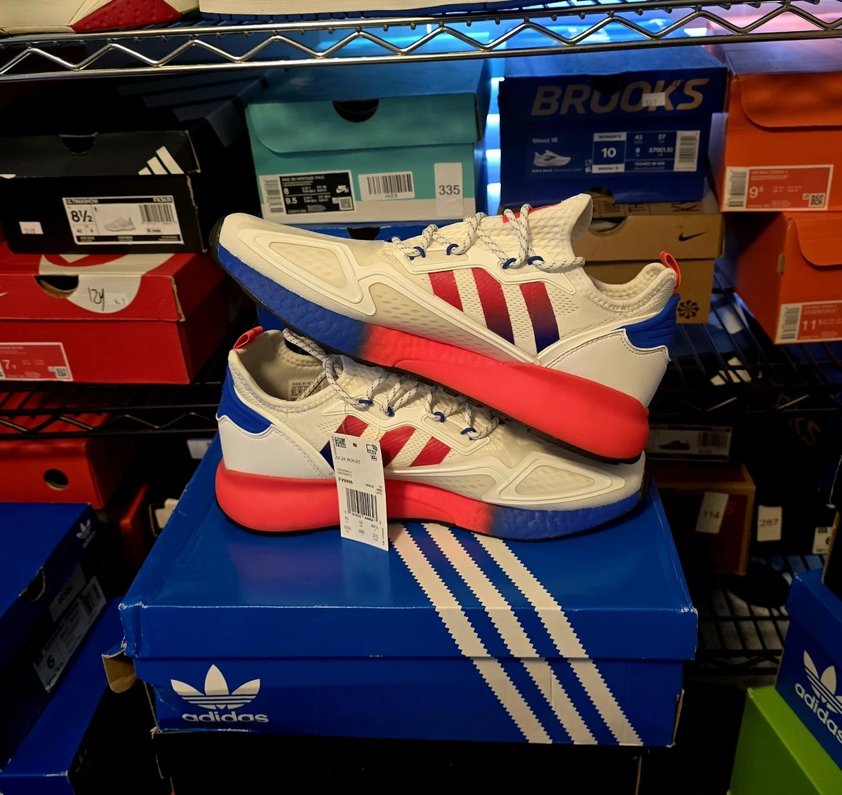 adidas ZX 2K Boost Red Blue Gradient for Sale | Authenticity