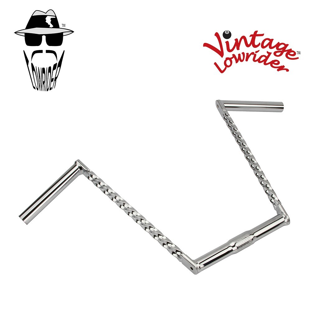 Double Twisted Handlebar 12" 25.4mm Chrome