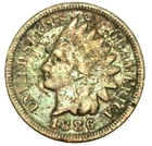 1886 Indian Head Cent – VG8 Details – Environmental Damage (ED) – U.S. One Cent