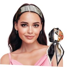 Head Hair Scarf for Women Neck Purse Bag Handbags Scarf Like Black Khaki Chain