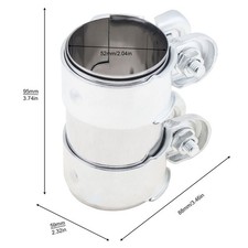 Exhaust Clamps Band Clamp 2 Lap Joint For Exhaust Pipe Muffler Tube Connection