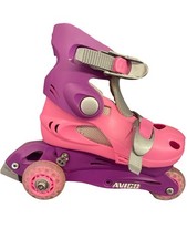 Avigo Inline Skates Roller Blades Adjustable Sizes 1 thru 4 Purple/White/Pink
