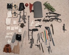 Star Wars Weapons Lot 1990s 3.75", Lightsabers, Blasters, Missles, Staff, Stick