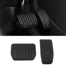 2PCS Aluminum Car Accelerator Pedal Covers, Vehicle Foot Pedal Pads Set, Non