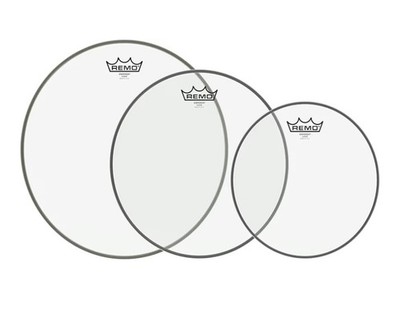 Remo PP-0980-BE Emperor Clear Tom Drumhead 3 Pack - 10'', 12'' & 14''