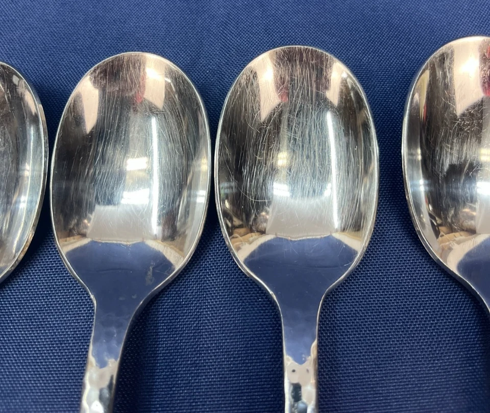 Ginkgo Lafayette 6 cucharadas 7,5" y 1 cucharadita 18/0 acero inoxidable 360 martillado Foto 3 de 4