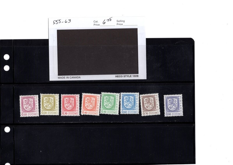 BH GOLDPATH: FINLAND STAMP, CAT VALUE $6.75, #555-63 BHS_001_146_14