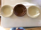 Fiesta Lot of 3 Berry Fruit Dessert Bowls  Chocolate Ivory