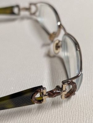GUCCI GG2793 130 QGT 52mm Green Brown Tortoise Bamboo Eyeglasses Frames Italy