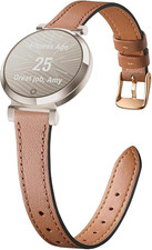 Slim Leather Band Compatible with Garmin Lily 2 Active for Women, Leather Strap
