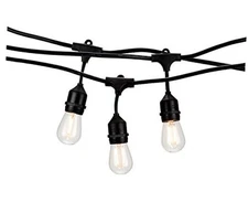 Outdoor Weatherproof Commercial LED Backyard Bistro Cafe Patio Light String, 