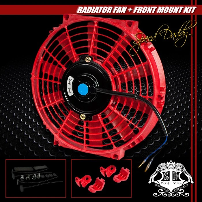 2-ROW FULL ALUMINUM RACING RADIATOR+2X RED FANS FOR 92-99 BMW E36 3-SERIES MT - Image 3 of 4