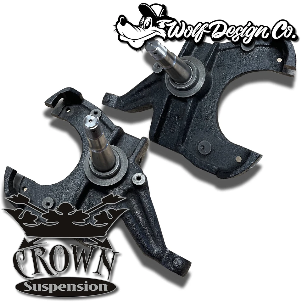 Chevy C10 K5 Blazer 1973-1987 kit de caída de husillos reductores de 3" rotores de 1,25" de espesor Foto 2 de 2