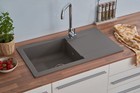 Einbauspüle Küchenspüle Spüle Granit Mineralite 78 x 44 Grau Respekta Denver