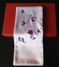 Fancy Chinese Hand embroidered Suzhou Embroidery Silk Scarf:flower 180cm 1piece