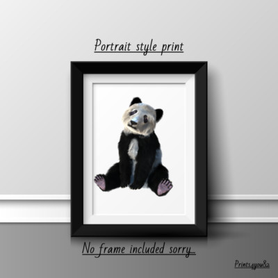 PANDA SPASS A4 BILDDRUCK POSTER WANDKUNST HAUSDEKOR UNGERAHMT NEUES GESCHENK