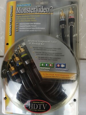 Monster Cable Video 2 Audio Video Kit 6.6 Feet Ultra High Resolution