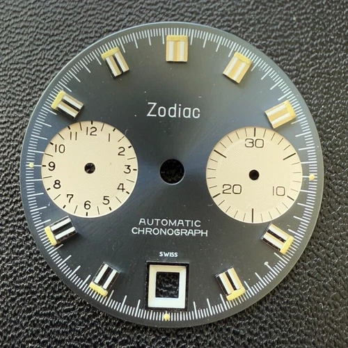 Vintage Zodiac Heuer Autavia Automatic Chronograph Cal 12 - Singer Dial - #023