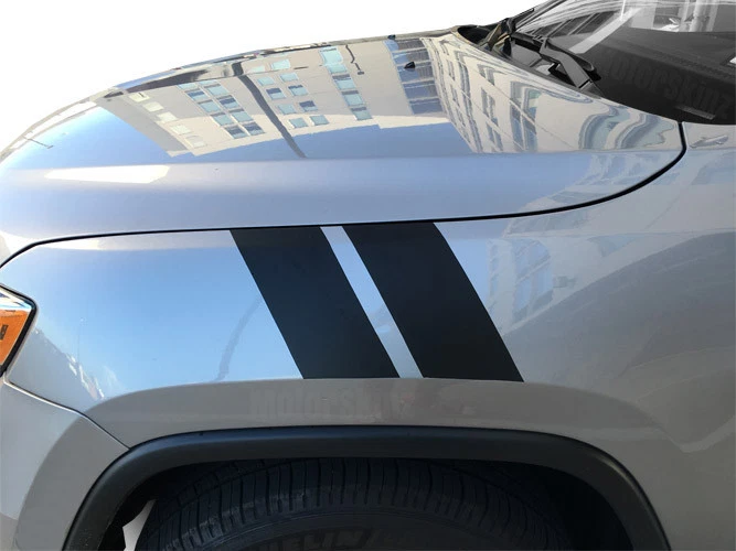 Juego de calcomanías Fender Racing Hash Stripes SRT V1 para Jeep Grand Cherokee 2011-2021 Foto 2 de 2