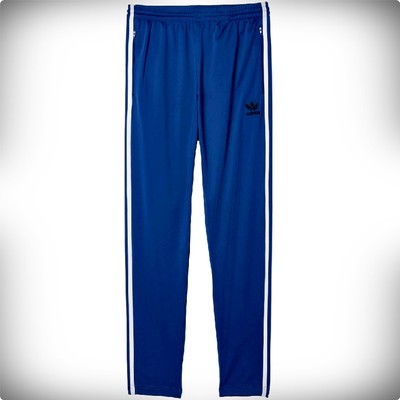 adidas originals joggers in blue with 3 stripe branding