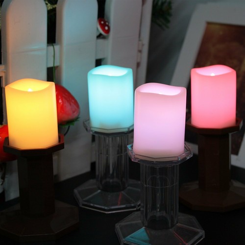 Set 10 Candele Votive LED Senza Fiamma Multicolore Cambia Colore con Telecomando - Foto 4 di 6