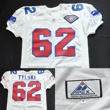 #62 Tylski New England Patriots APEX One Jersey Team Game Issue White NFL Men 48