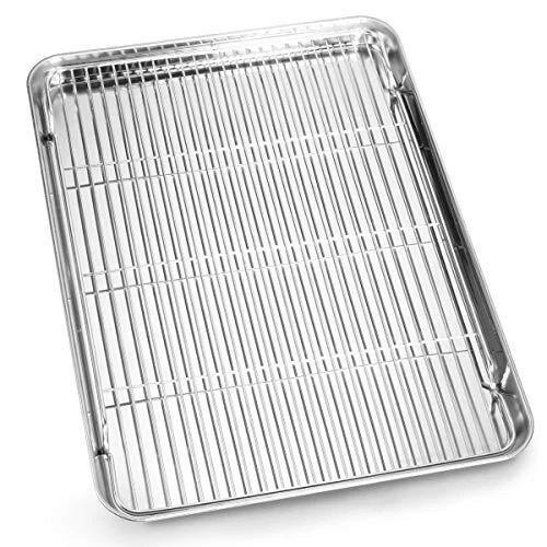 Non-Stick Baking Sheet Pan with Cooling Wire Rack, 16x12x1 Inch
Opens in a new window or tab
