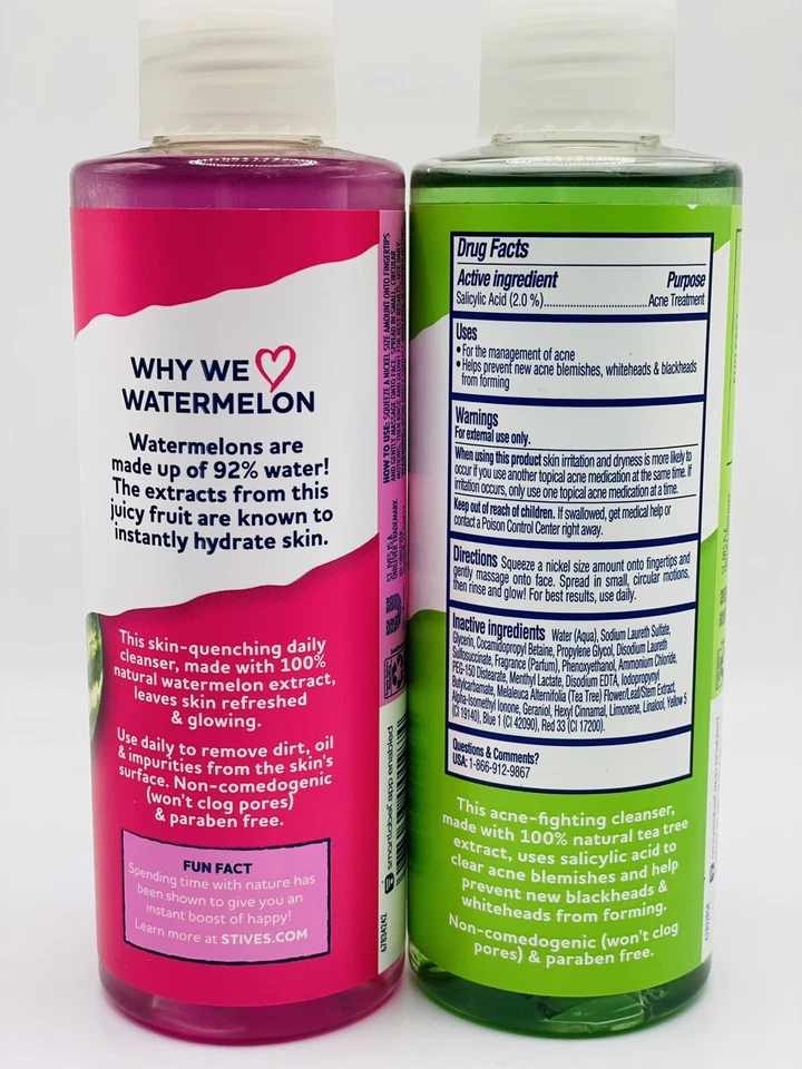 2 St Ives Daily Acne Control & Hydrating Facial Cleansers 100% Natural Extract - Image 2 of 3