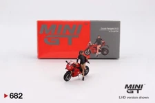 Mini GT Ducati Panigale V4 S w/ Ducati Girl 1:64 Scale