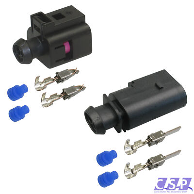Stecker Set passend zu VW 1J0973722 + 8D0973822 Reparaturset 2-pol. 0,50²-1,00²