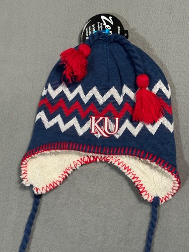 Kansas University Jayhawks Zephyr Vintage Winter Sports Beanie Hat Ski Cap NWT - Picture 4 of 11