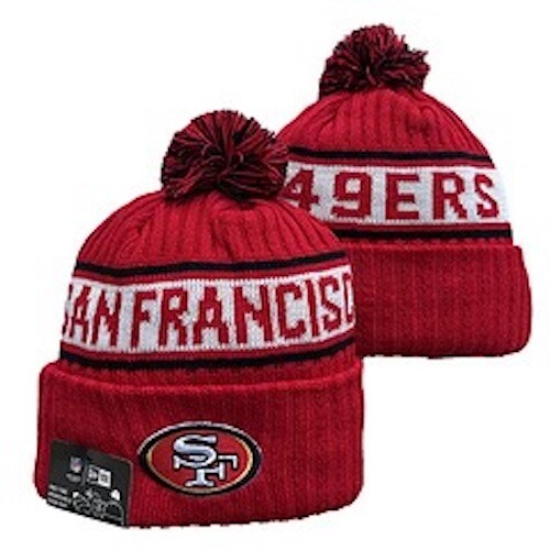 Authentic New Era NIKE NFL SF 49ers Pom Beanie Fleece Line Cuff Knit Winter Warm - Bild 3 von 54