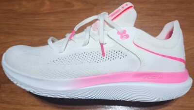 New Under Armour Women's Flow Synchronicity Running Sneakers Size 12 White Pink
