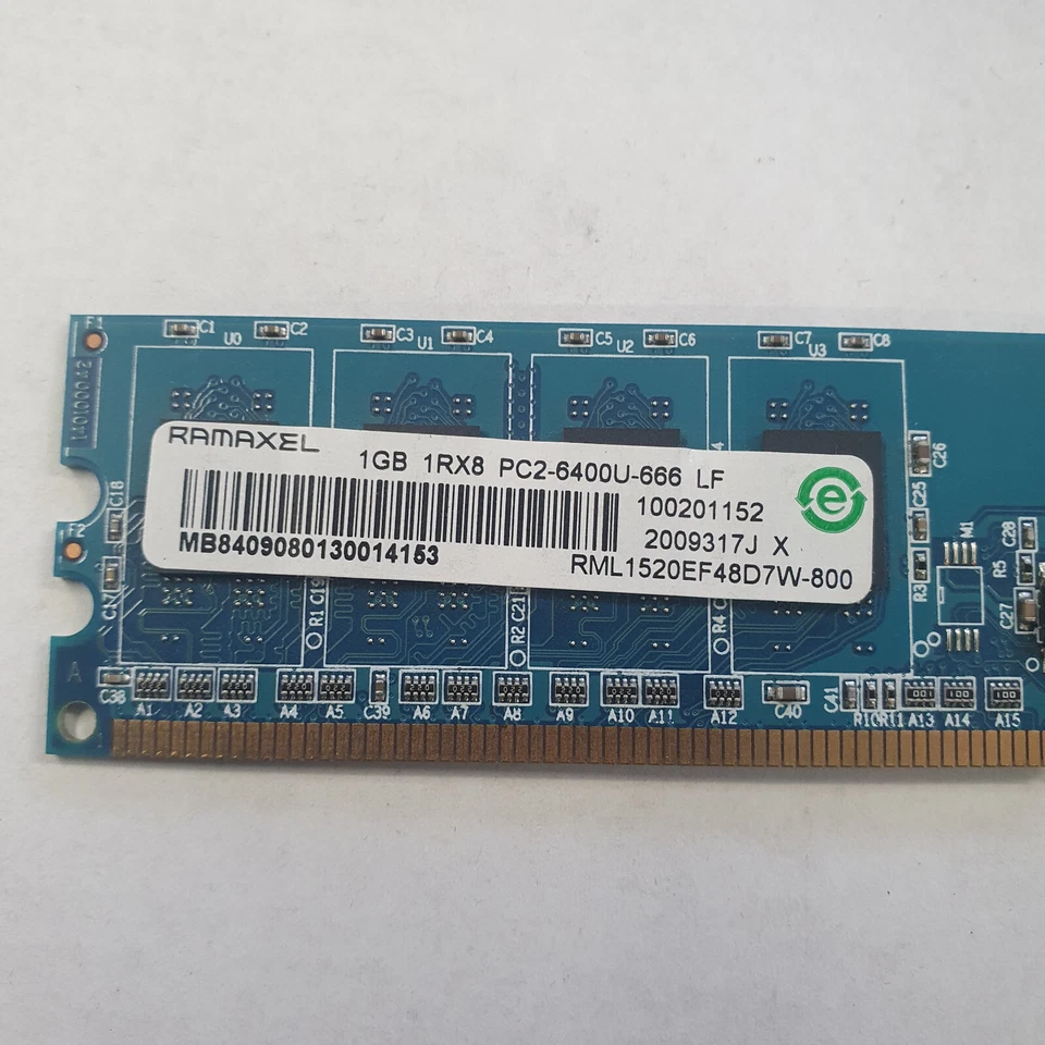 Ramaxel 1GB DDR2 RAM PC2-6400U 800MHz non-ECC Unbuffered DIMM RML1520EF48D7W-800 - Image 2 of 4