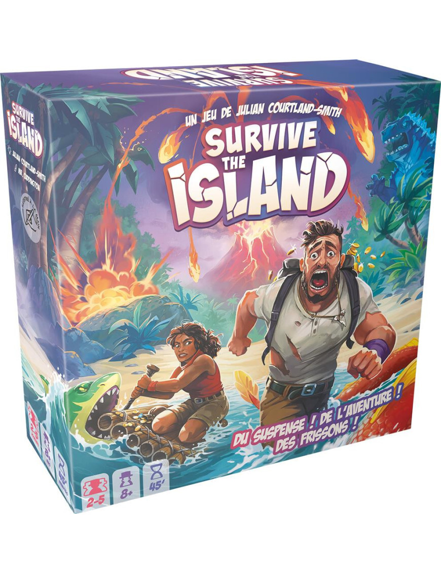 Survive The Island FR Asmodee Échappez aux Monstres et Sauvez Vos Pions