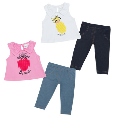 MiniKidz Mädchen 2-teiliges ärmelloses Top & Leggings Set