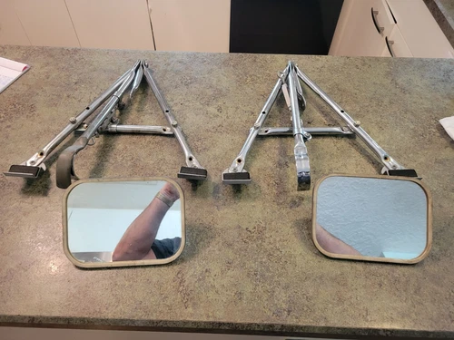 Vintage Chrome Pair Side Truck Mirror Set  ~ AS IS