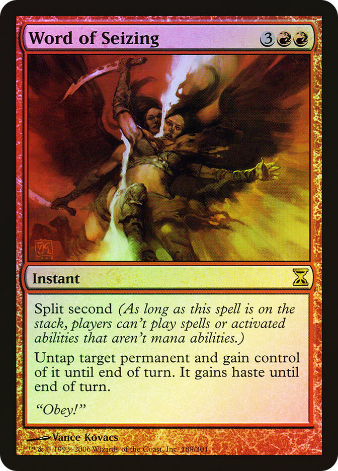 マジックザギャザリング 洗い流し 英語版 foil MTG FOIL Word of Seizing - Time Spiral #188 | eBay
