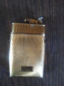 Vintage Evans Art Deco Clipper Lighter And Case Combination