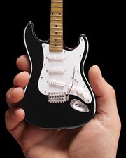 Fender Stratocaster Collectible Black and White Mini Guitar Model by AXE HEAVEN