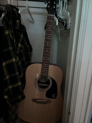 Epiphone Acoustic Guitar- Good Condition, Tan