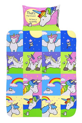 Official Unicorn Junior,Toddler Cot Bedding Set, (150x120)- SALE - Picture 6 of 6