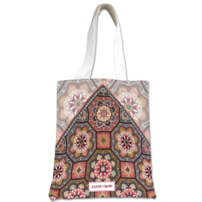 Janie Crow Persian Tiles Cotton Bag Tote Crochet Emma Ball TOTE08
