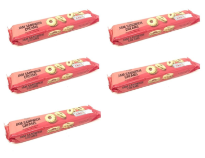M&S Jam Sandwich Cream Biscuits 155g Pack of 5 The Perfect of Jam