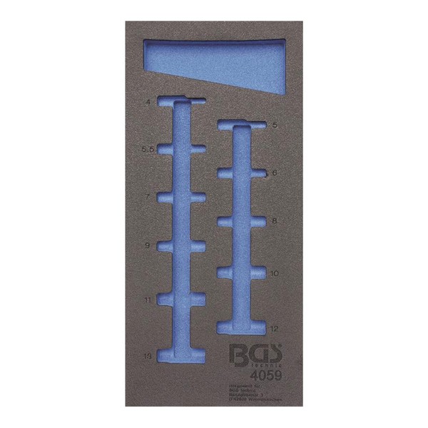BGS-4059-1 1/3 Werkstattwageneinlage Leer SteckschlüSsel-EinsäTze 6-Kant Tief 4-image