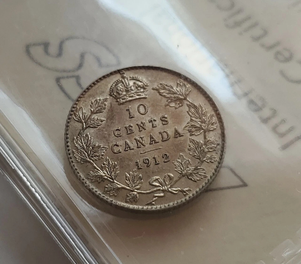 1912 CANADA SILVER 10 CENTS - ICCS CERTIFIED EF45 - DIME - Image 4 of 4