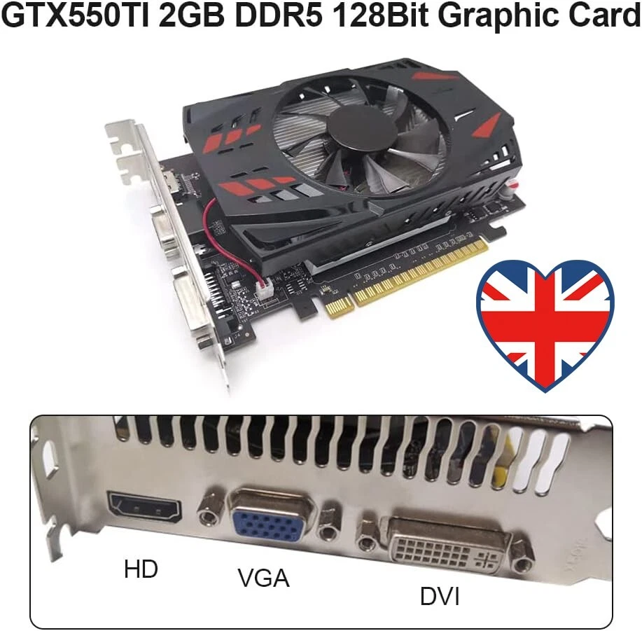 GTX550TI 2GB DDR5 128BIT Graphics Card Desktop Computer Gaming Video Card Part