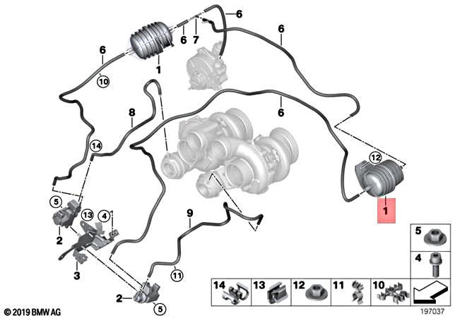 Genuine BMW X1 X3 X5 X6 M E60 E61 E63 E64 E70 E71 E81 Vacuum Tank 