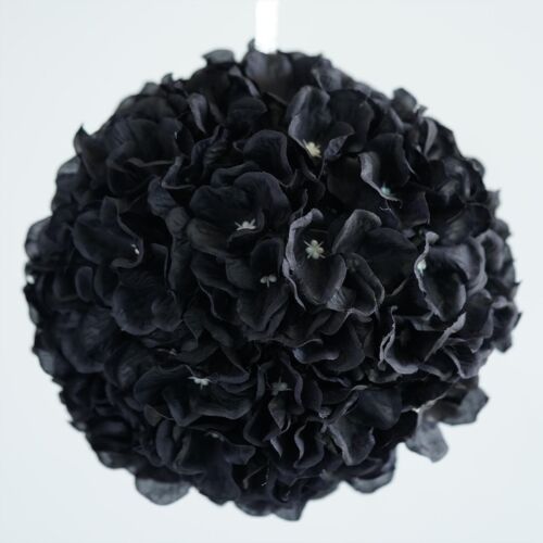 4 Black Hydrangea 7" wide Kissing Balls Wedding Party Bouquets Centerpieces SALE - Picture 3 of 5